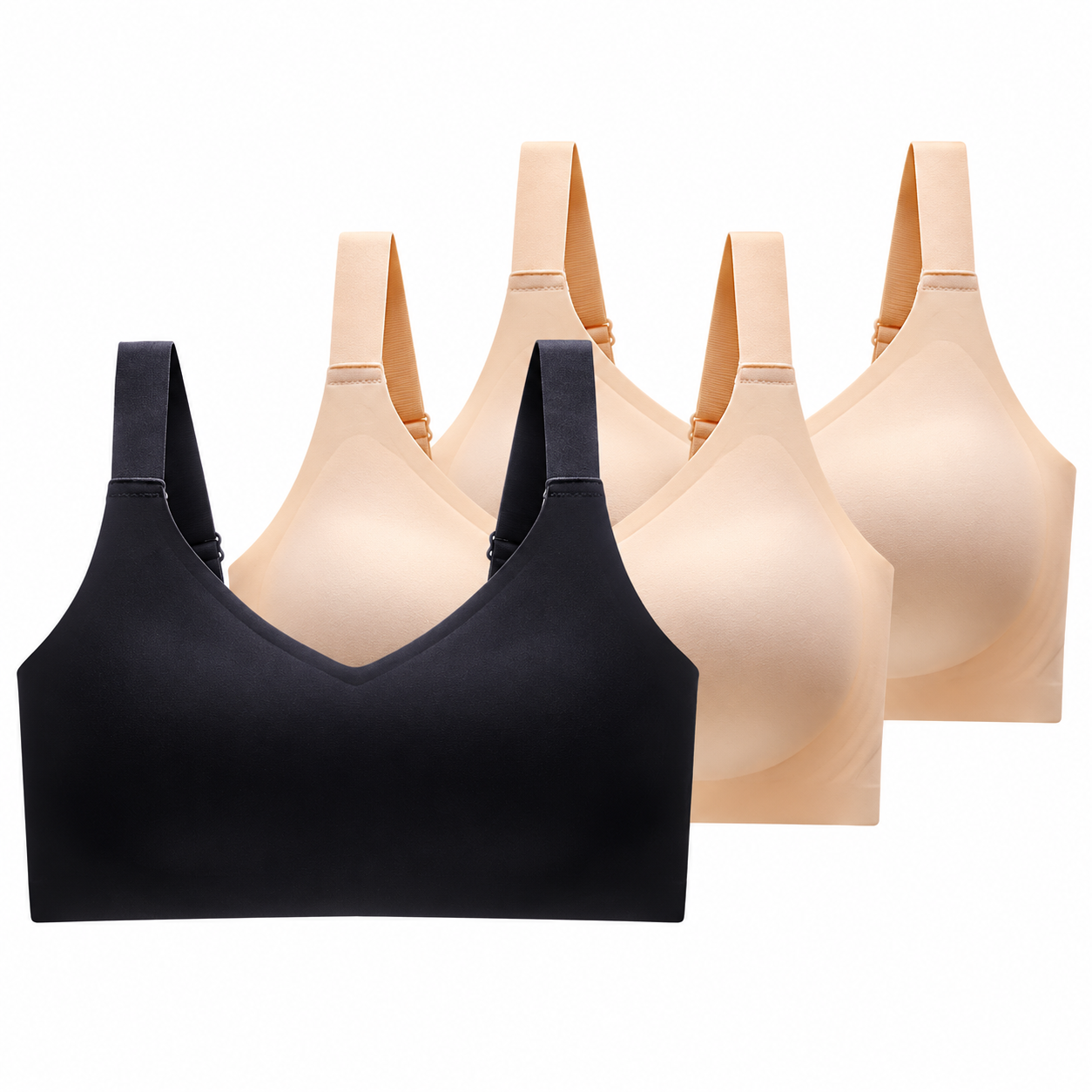 Kit 3 Sutiãs Premium Comfort – Sustentação e Conforto para o Dia Todo