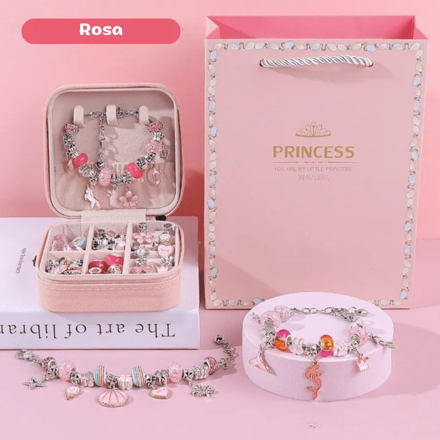 Pulseira Infantil com 64 berloques