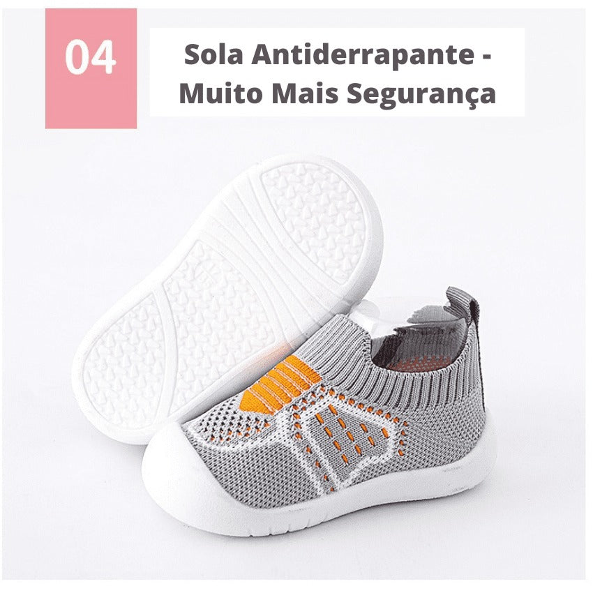 Sapatinho Meia Infantil Respirável Em Malha