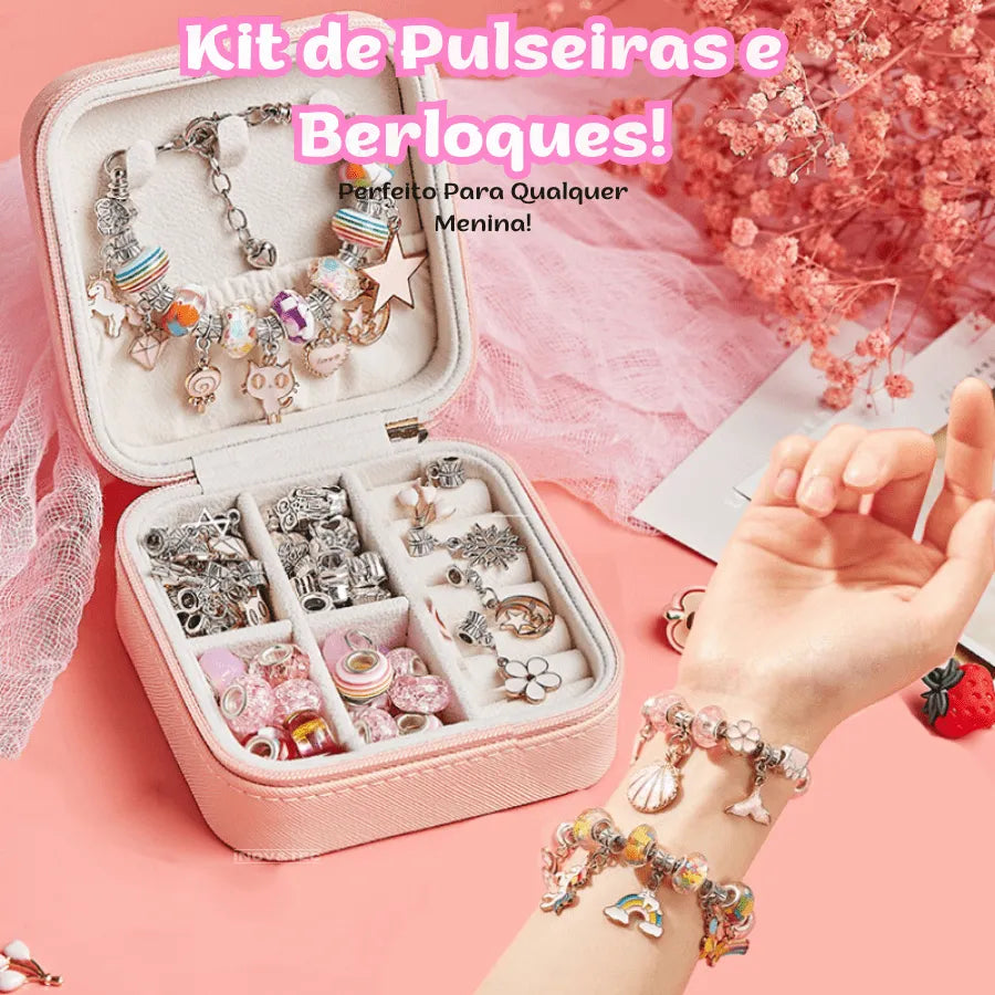 Pulseira Infantil com 64 berloques