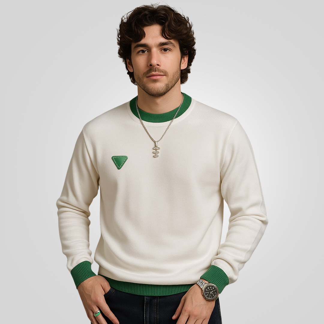 Suéter Masculino Premium Branco de Tricô