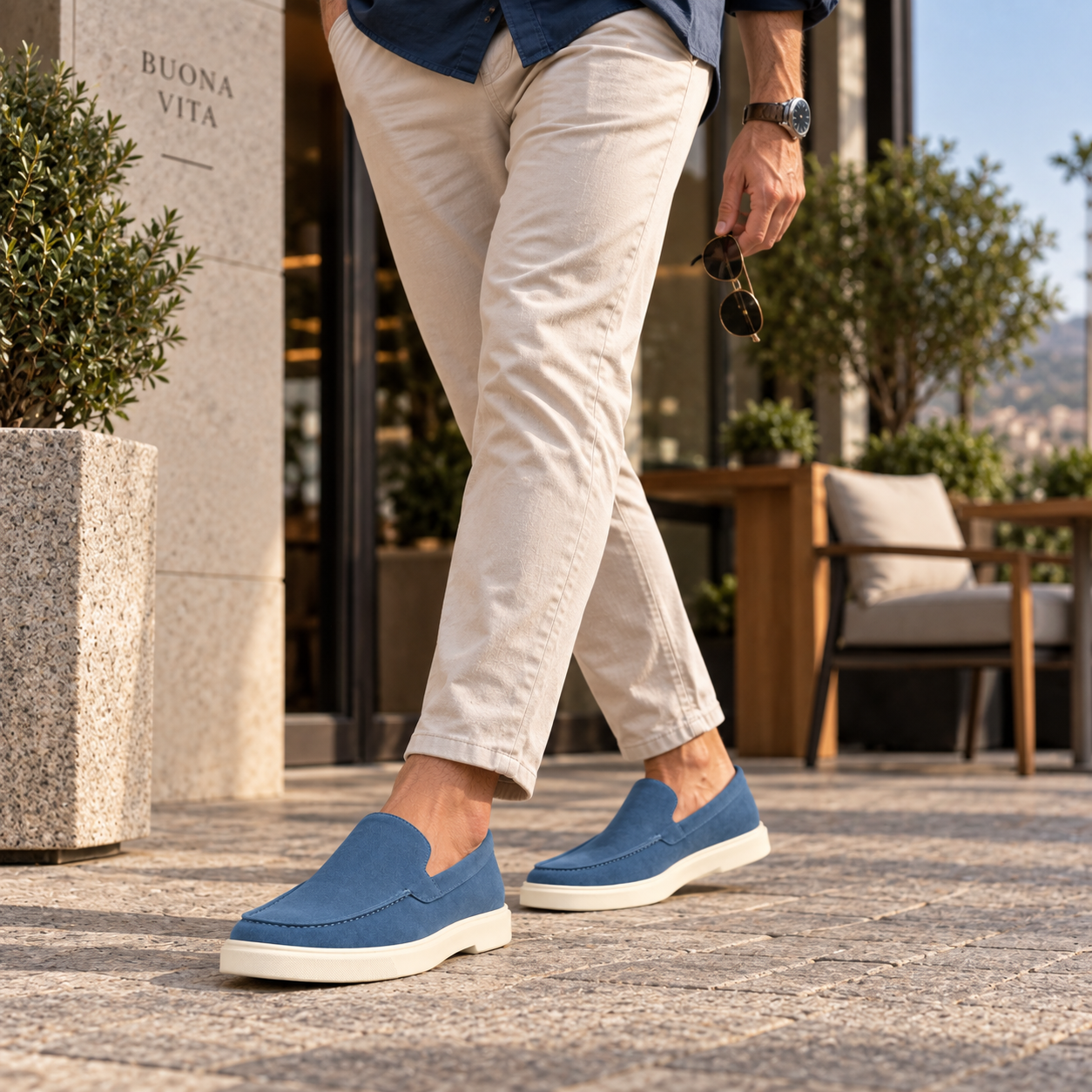 Sapatênis Camurça Slip On Masculino