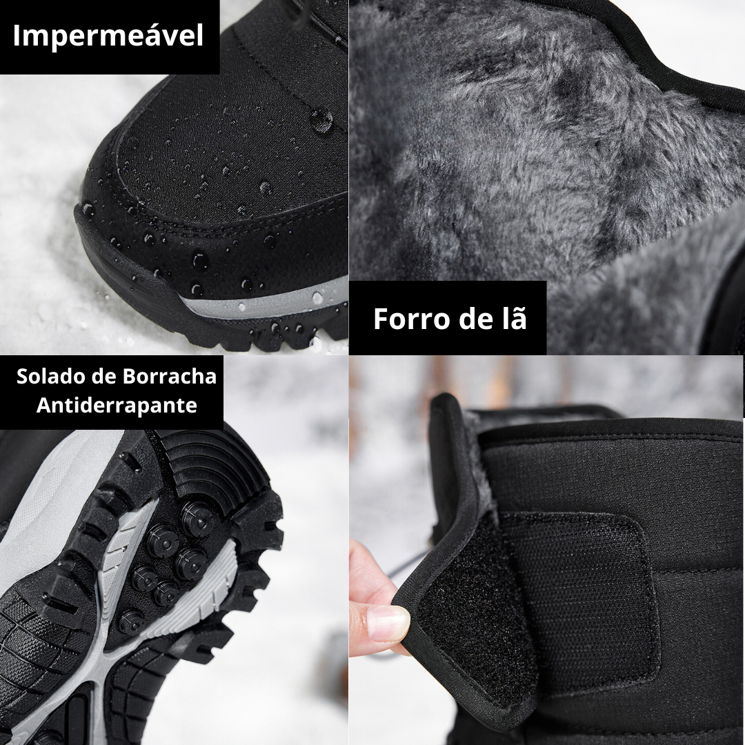 Bota Feminina de Inverno Forrada Impermeável