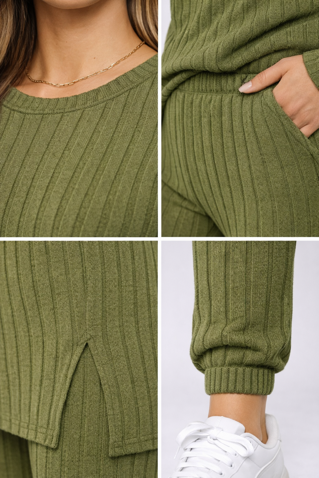 Conjunto Feminino Canelado Cozy Fit