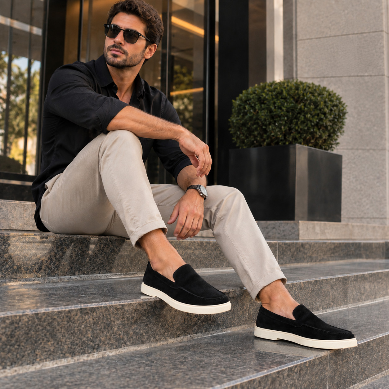 Sapatênis Camurça Slip On Masculino