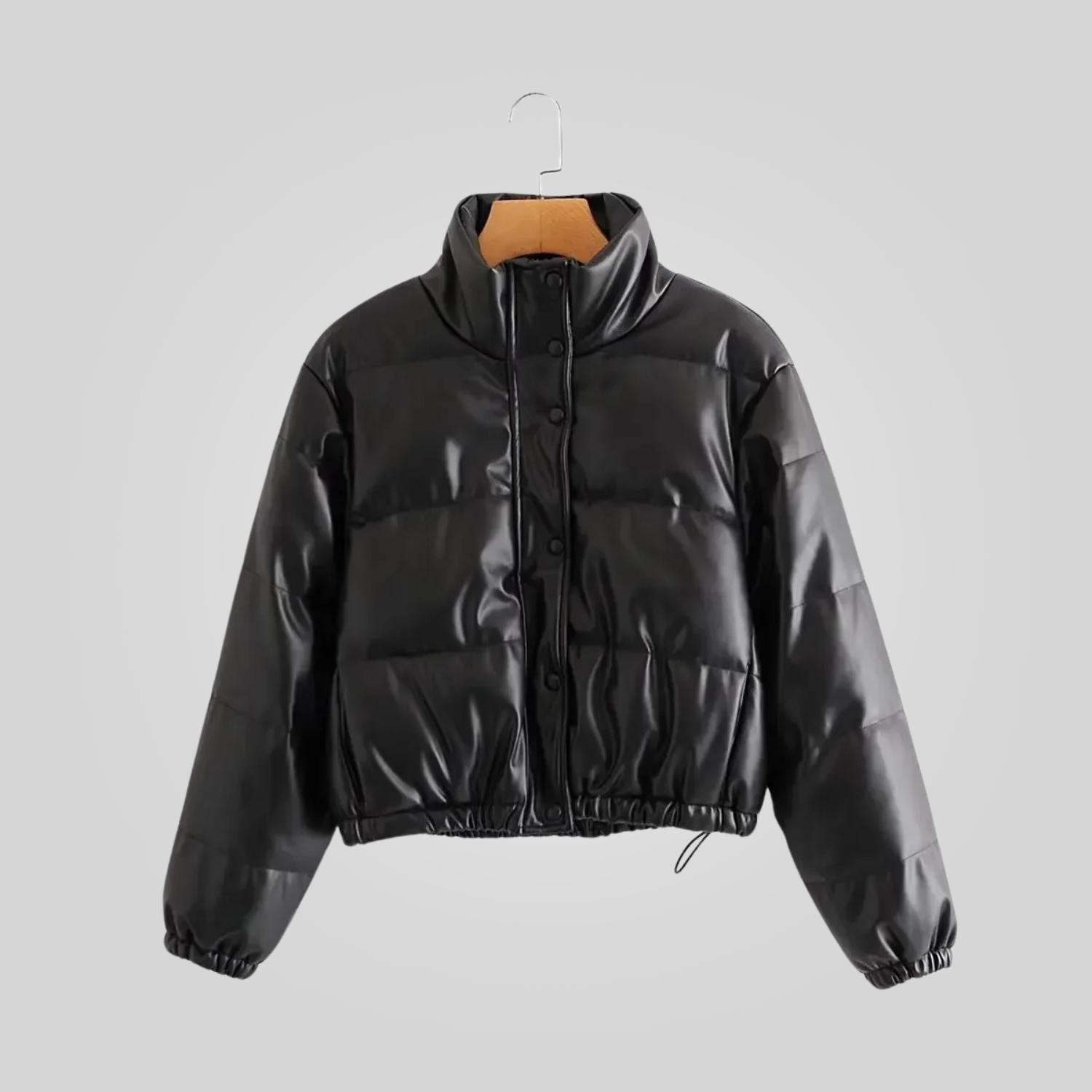 Jaqueta Couro Puffer Feminina