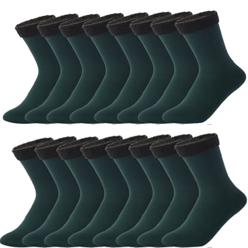 Meias com forro de Lã Térmicas - Kit com 8 Pares