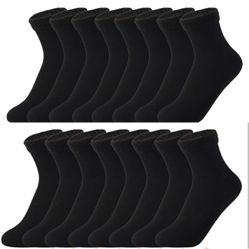 Meias com forro de Lã Térmicas - Kit com 8 Pares