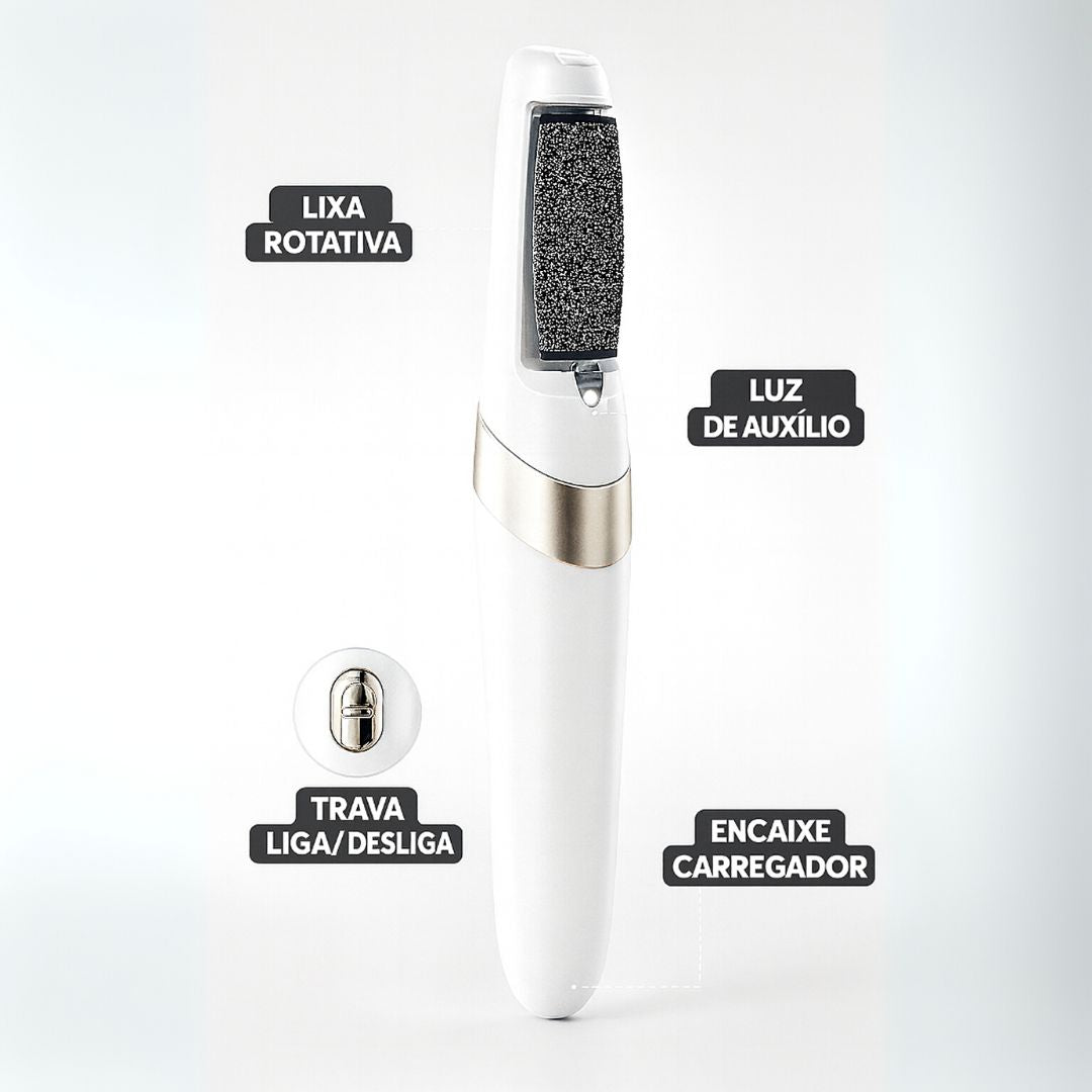 Lixador de Pé Elétrico Portátil – Esfoliador Tira Calos USB