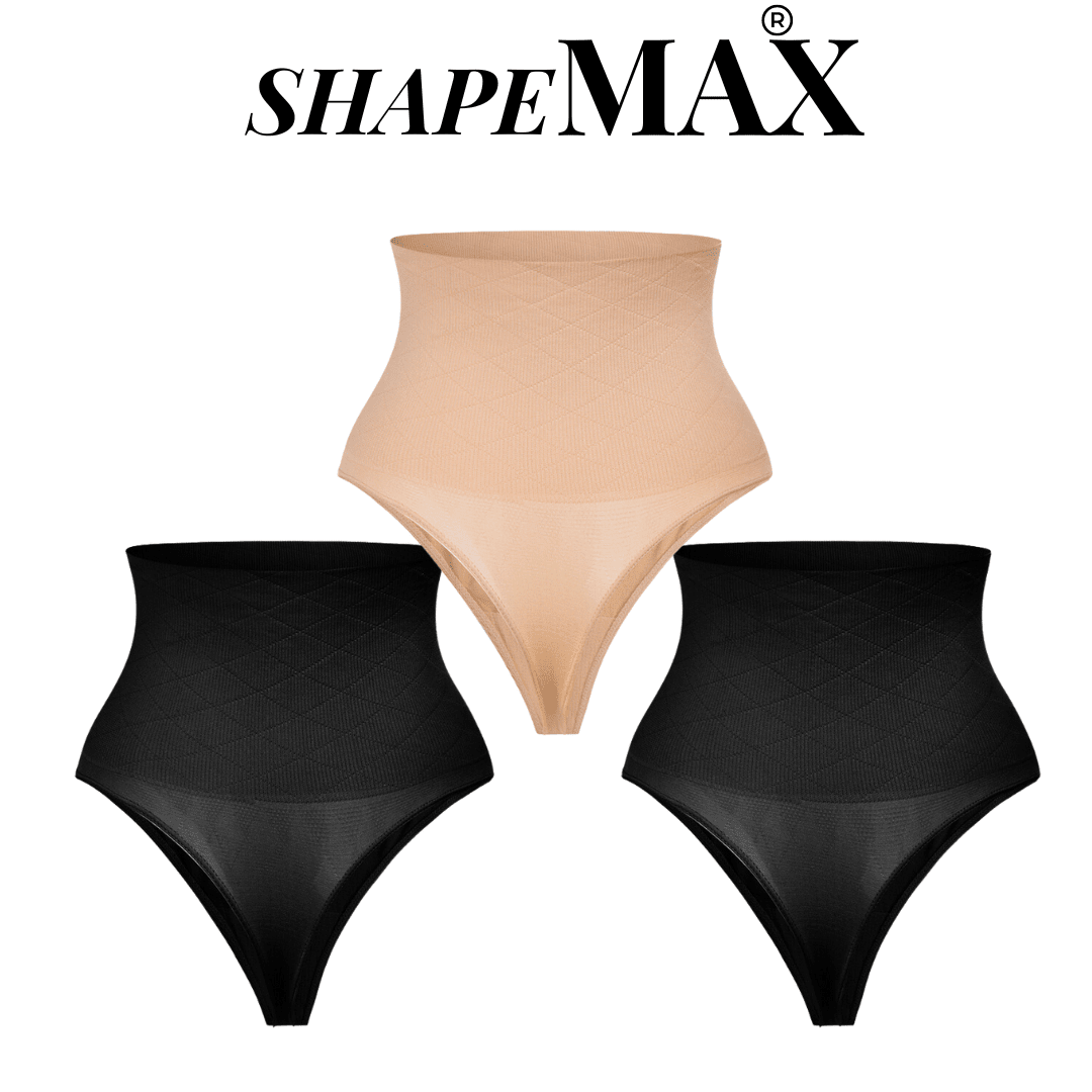 Calcinha Modeladora ShapeMax - (Compre 1 e Leve 3) 0 espaco shop 1 Bege +2Pretas P (36-38) 