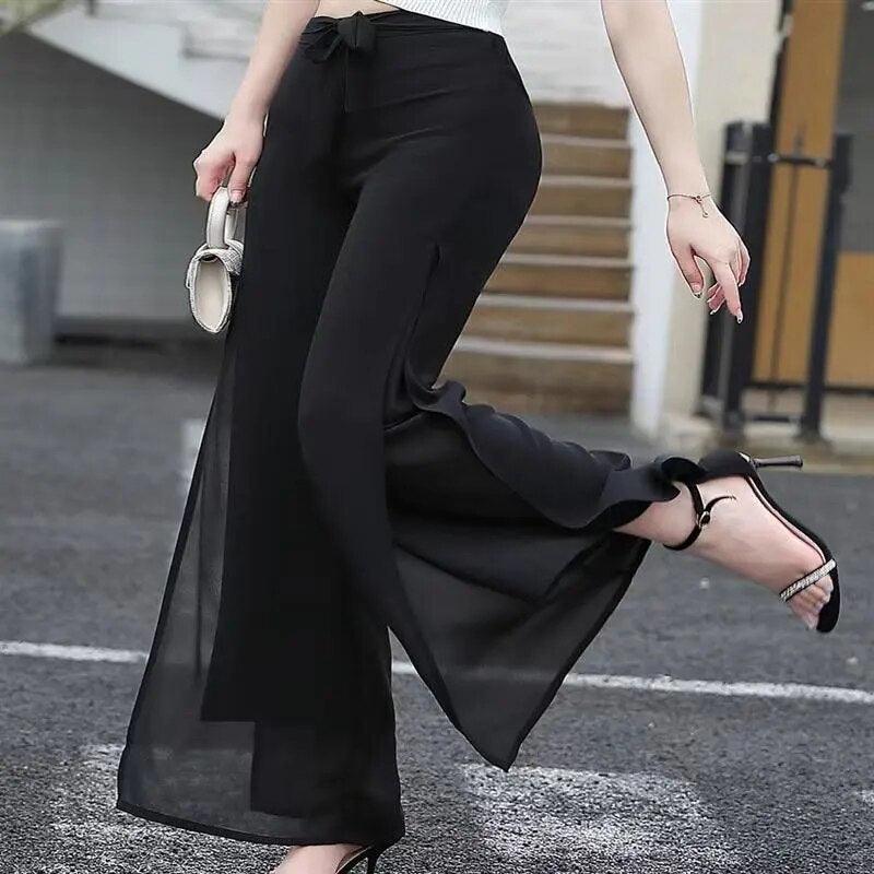 Calça em Chiffon Dupla Camada