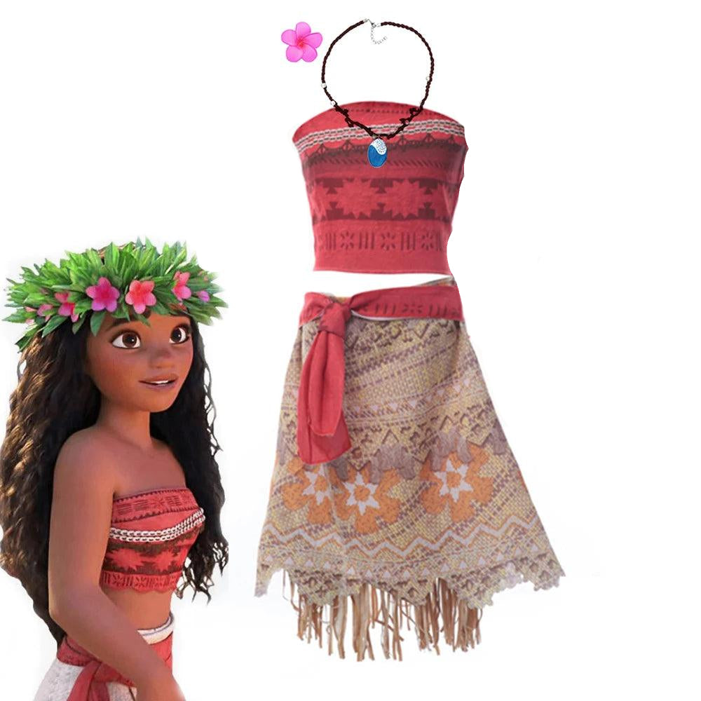 Fantasia Moana Infantil Completa com Acessórios
