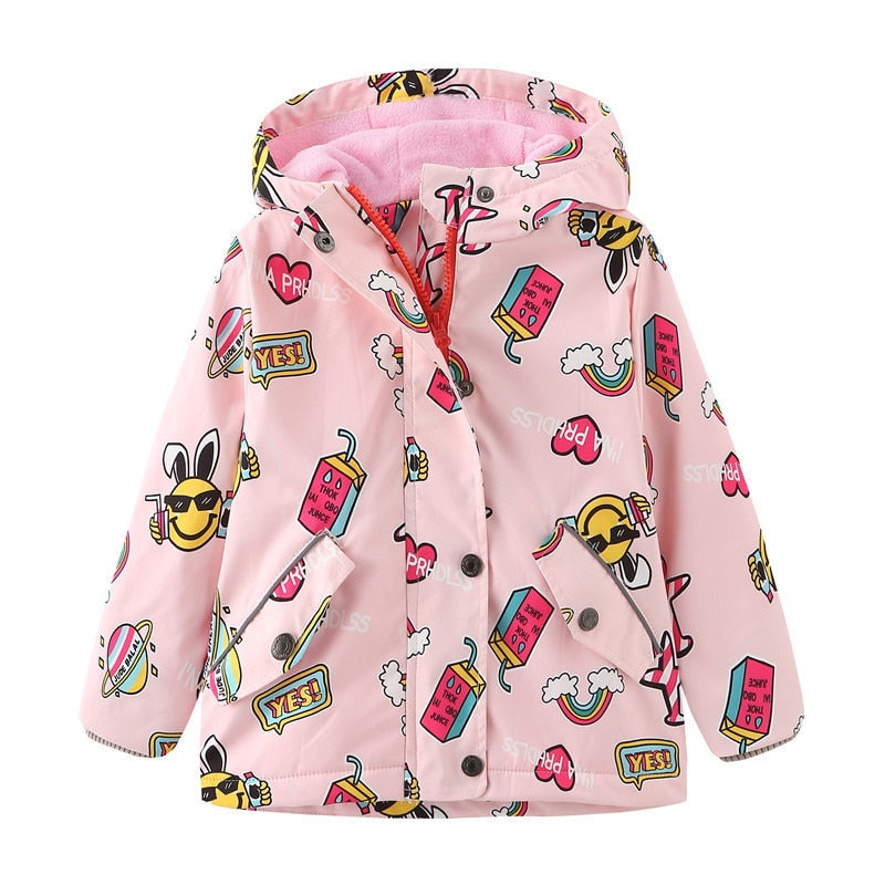 Jaqueta Infantil Parka Estampada com Capuz - Unissex