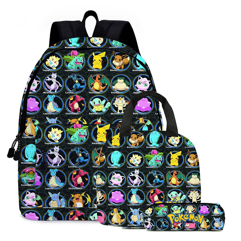 Kit Escolar Mochila e Lancheira Pokémon Go
