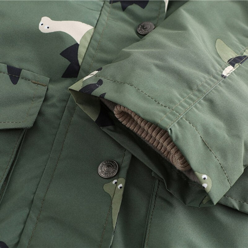 Jaqueta Infantil Parka Estampada com Capuz - Unissex