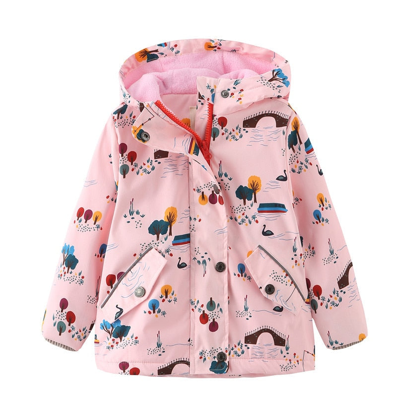 Jaqueta Infantil Parka Estampada com Capuz - Unissex