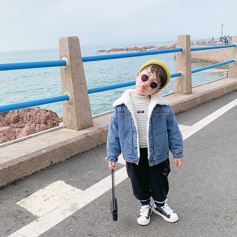 Jaqueta Infantil Jeans Peluciada