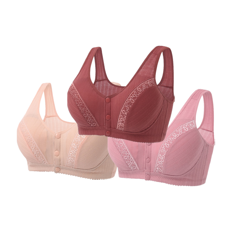 Kit 3 Sutiã Com Botões Frontais