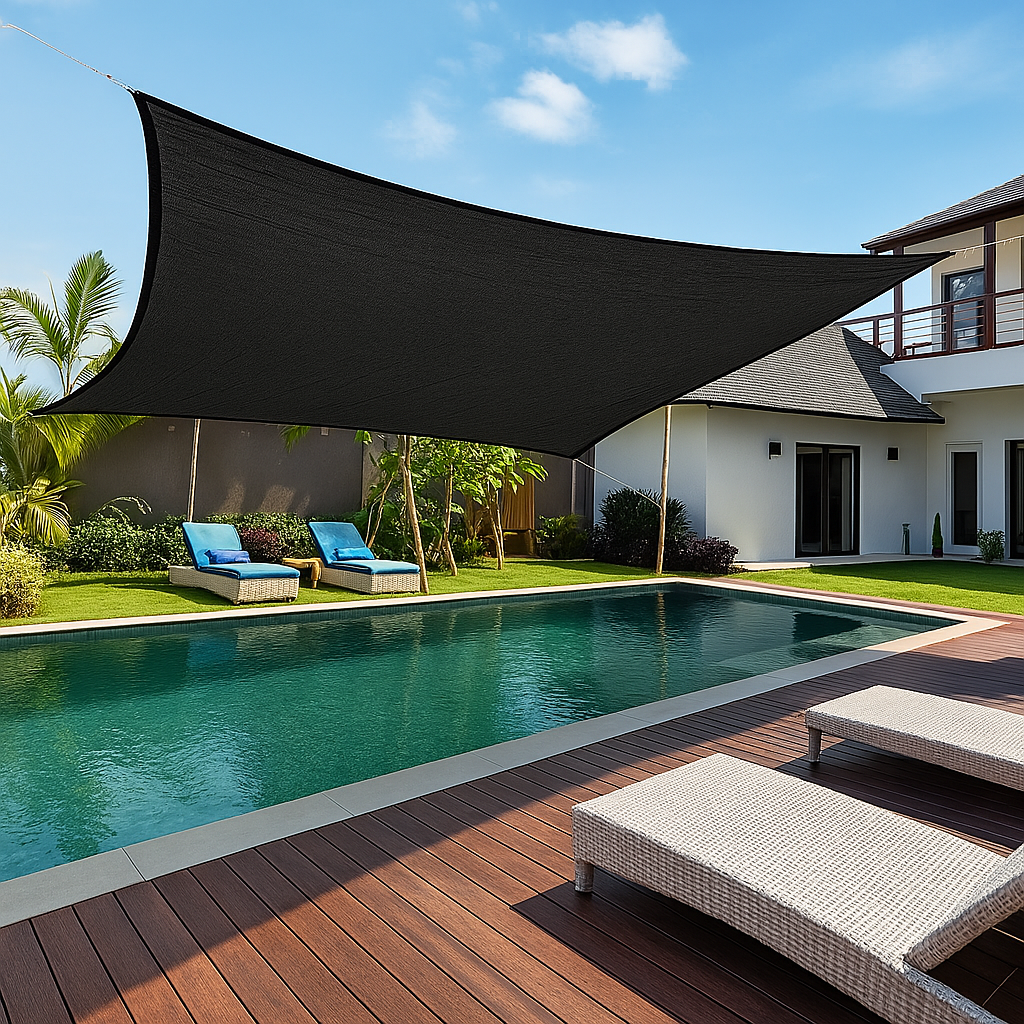 Toldo Portátil Impermeável Flexível e Resistente Com Proteção UV + Kit de Cordas