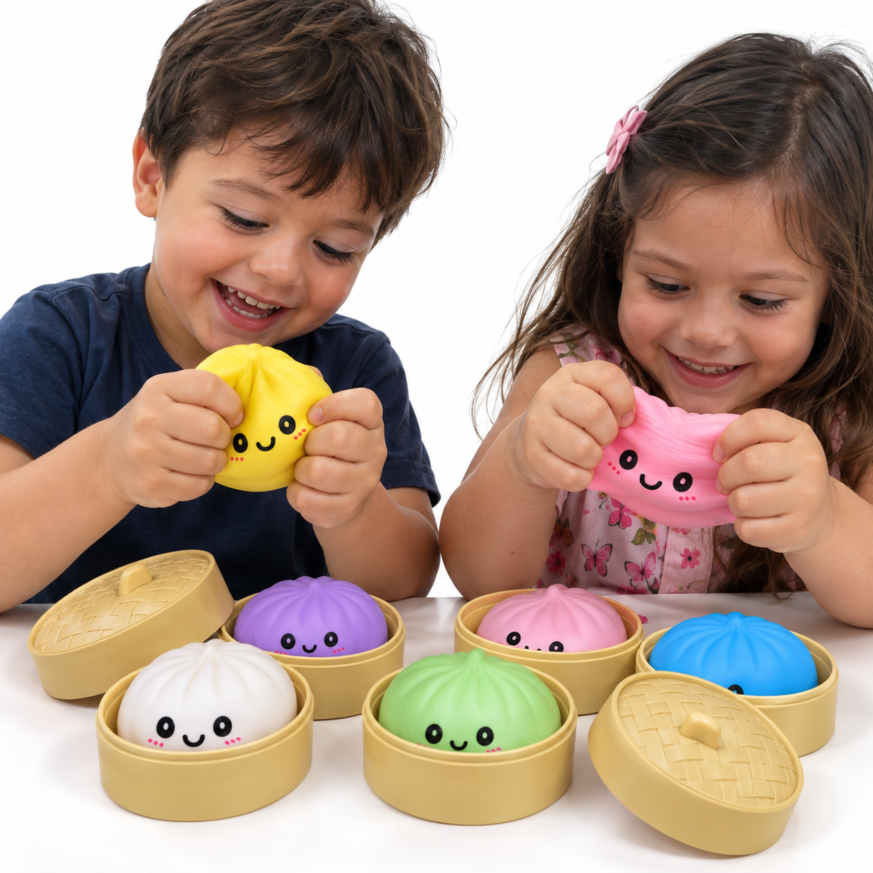 Bolinho Squishy Surpresa Dumpling Antiestresse Colecionável Caixa Cega