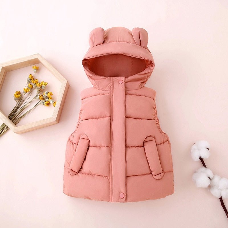 Colete Infantil Puffer com Capuz