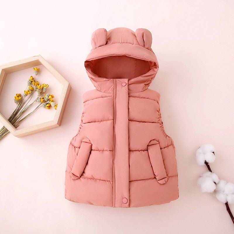 Colete Infantil Puffer com Capuz