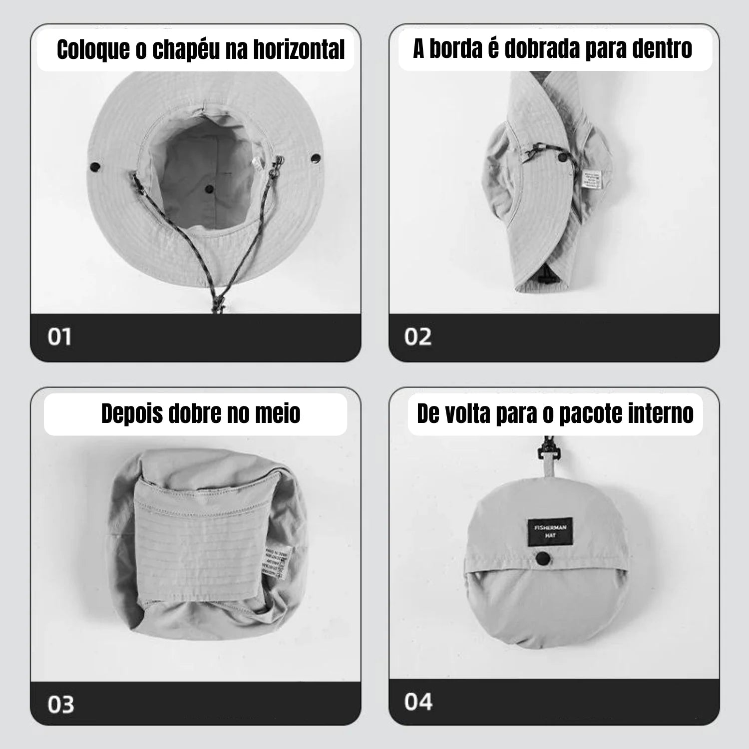 Chapéu Masculino Portátil UV50+