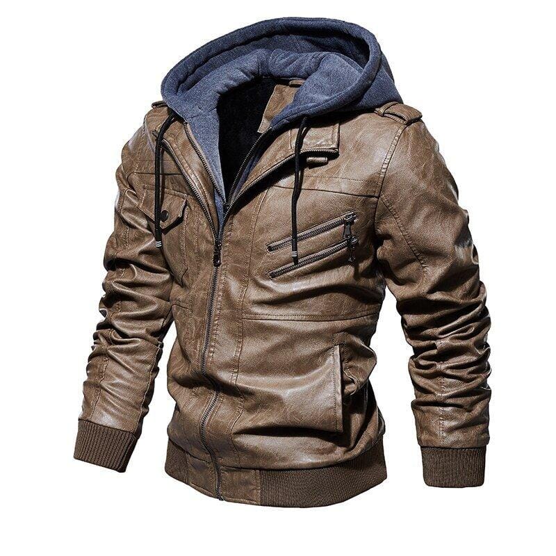 Jaqueta de Couro Masculina Premium - LeatherScraf