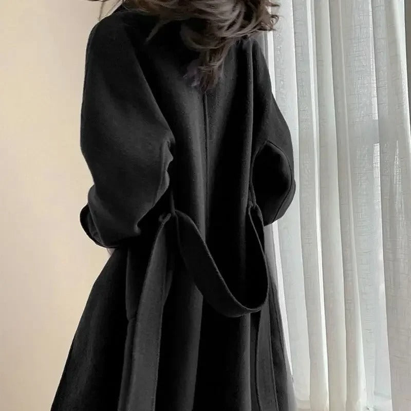 Casaco Feminino Longo de Lã Batida Zoki