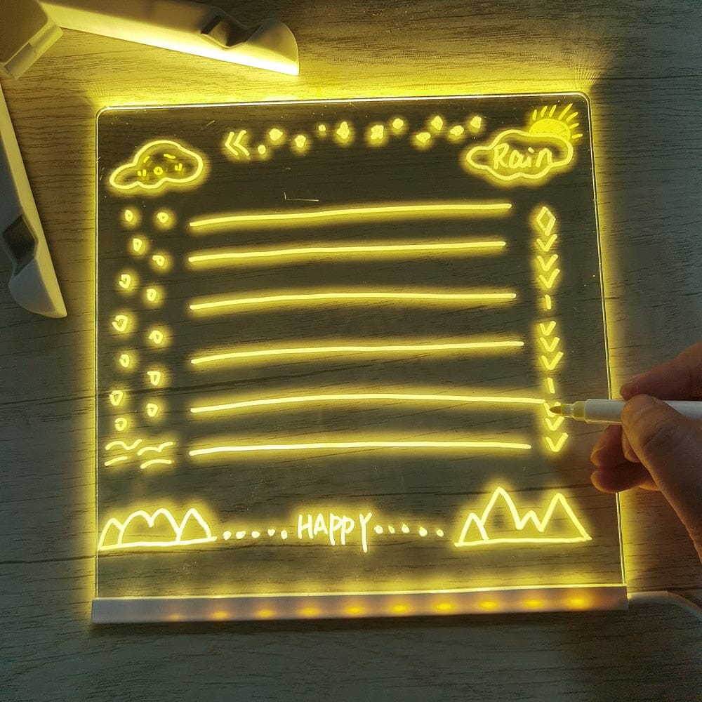 Quadro de Desenhos LED + 7 Canetinhas Grátis