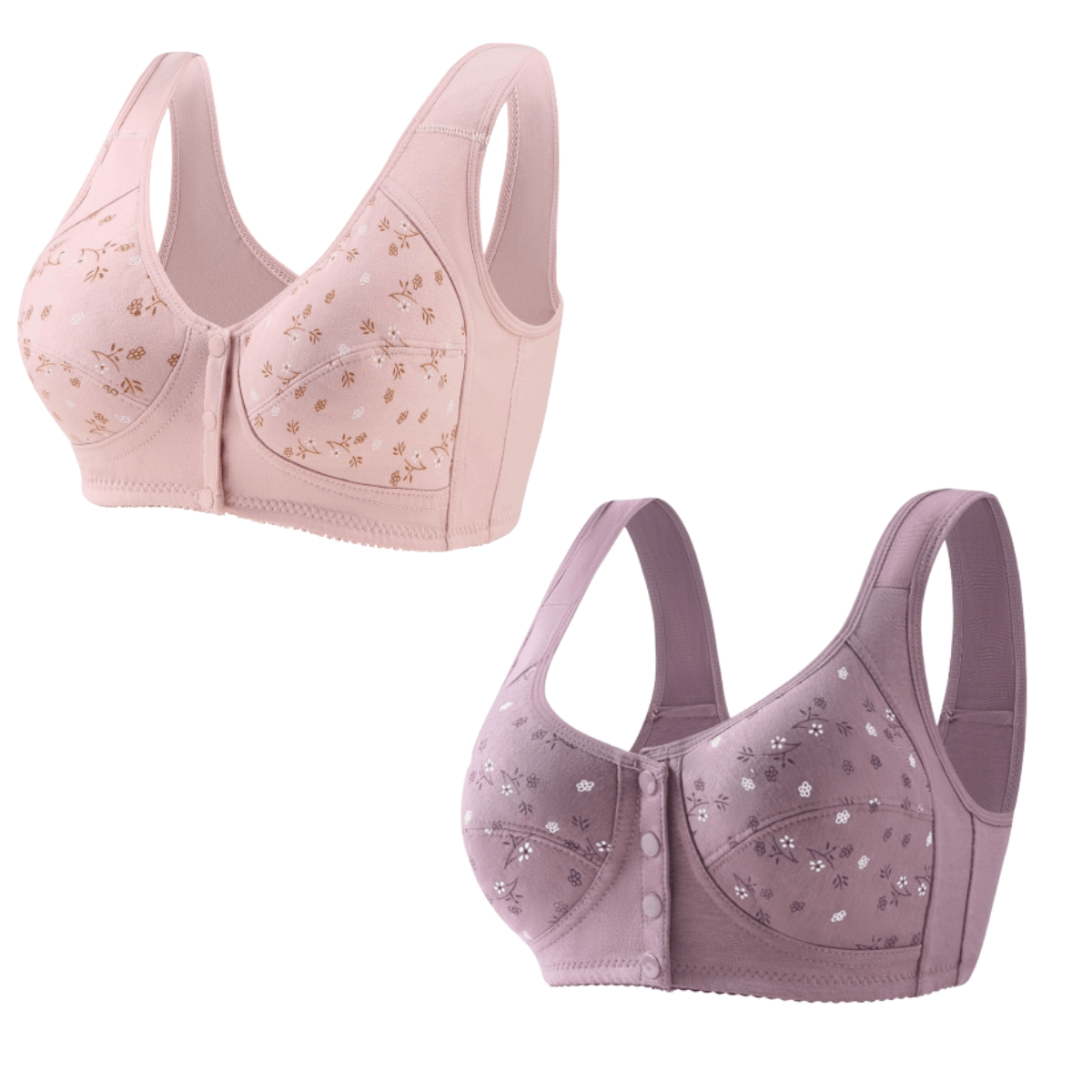 Sutiã sem Bojo de Algodão com Fecho Frontal - Soft Plus