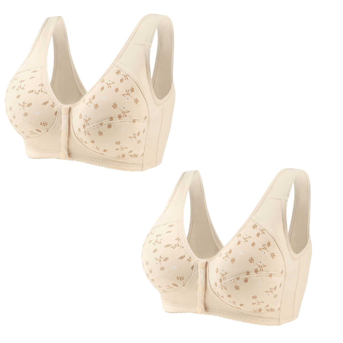 Sutiã sem Bojo de Algodão com Fecho Frontal - Soft Plus