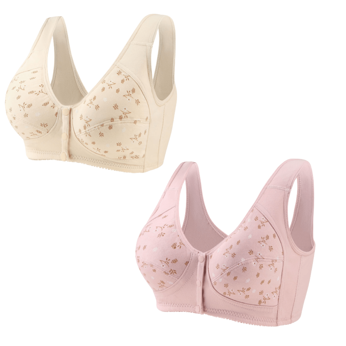 Sutiã sem Bojo de Algodão com Fecho Frontal - Soft Plus