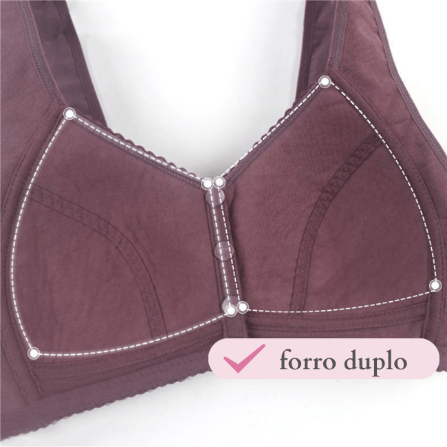 Sutiã de Algodão com Fecho na Frente- Soft Conforto