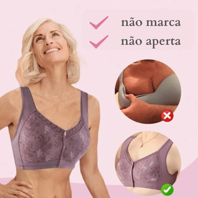 Sutiã de Algodão com Fecho na Frente- Soft Conforto