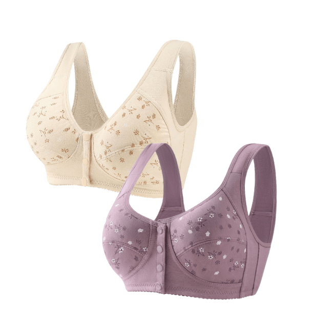 Sutiã sem Bojo de Algodão com Fecho Frontal - Soft Plus