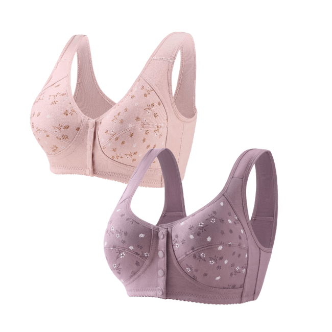 Sutiã sem Bojo de Algodão com Fecho Frontal - Soft Plus