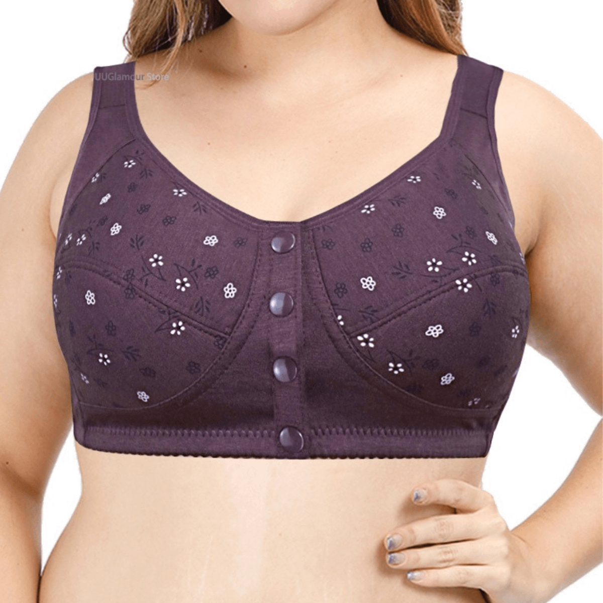 Sutiã sem Bojo de Algodão com Fecho Frontal - Soft Plus