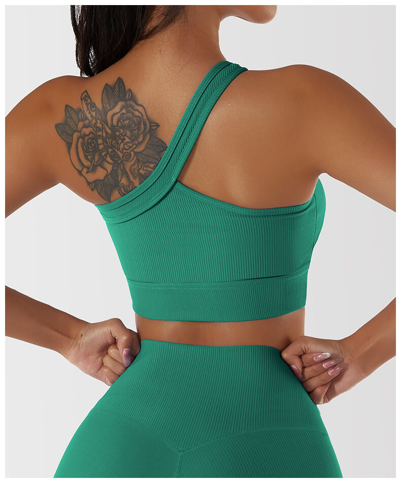 Top Fitness Ombro Só Textura Canelada