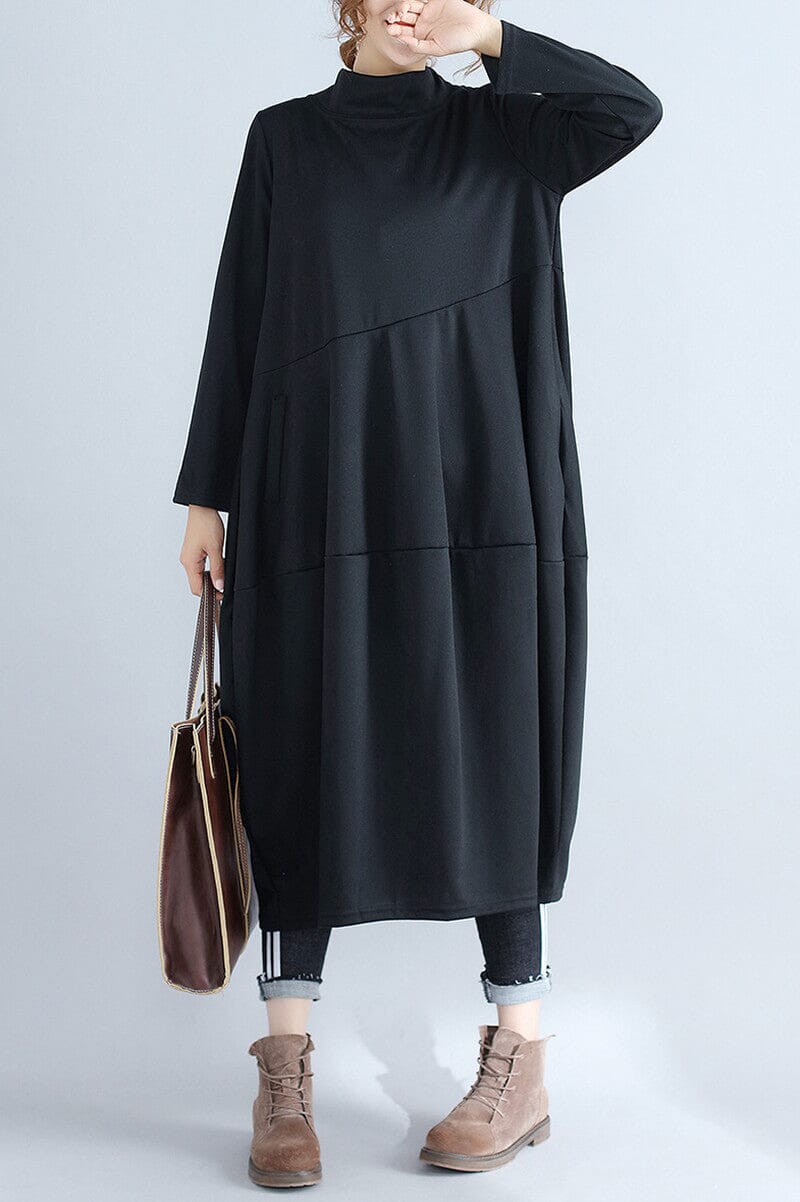 Vestido Comfy Midi Oversize Vestido EP01 Preto M