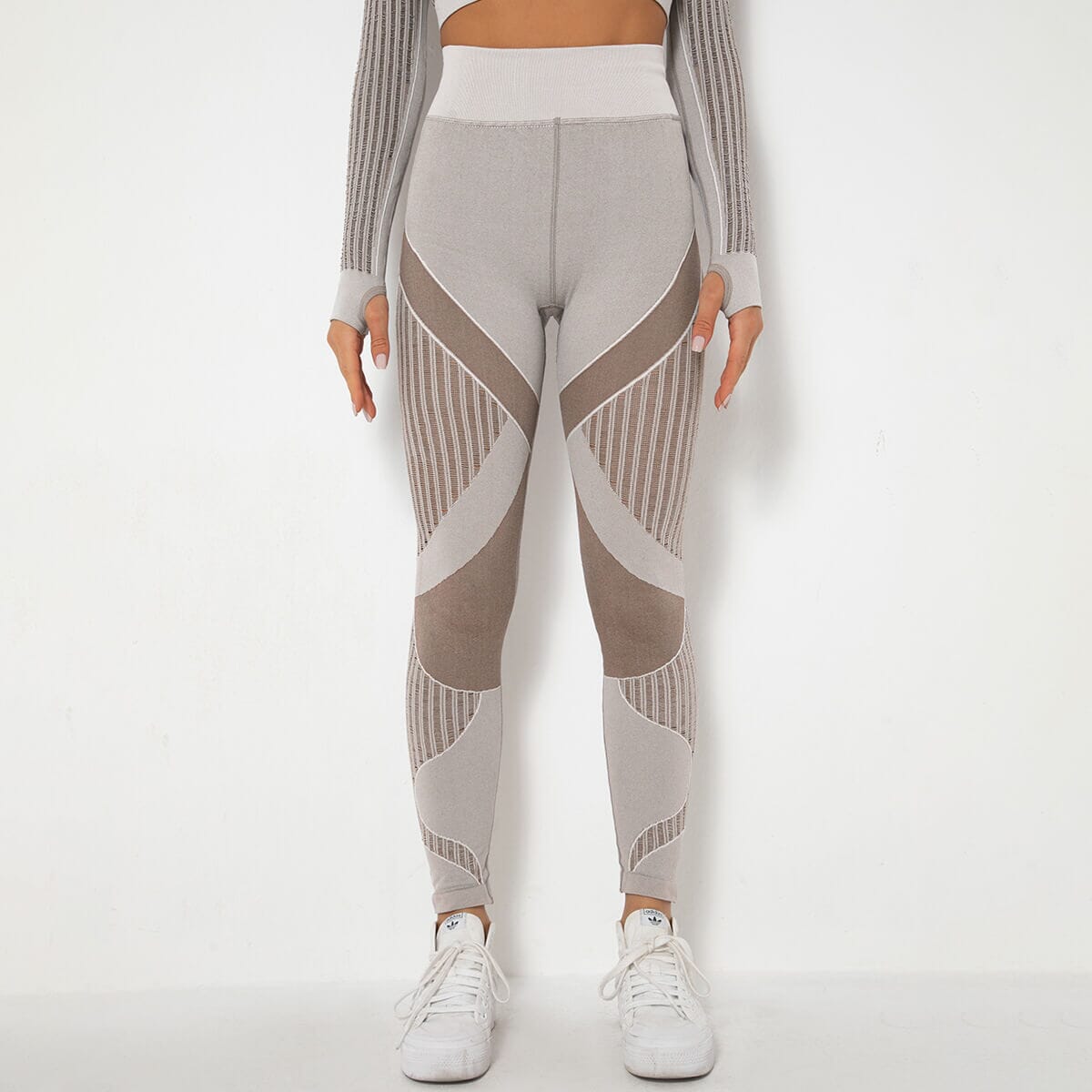 Calça Legging SportFit Mesh Calça Legging L01 Marrom PP