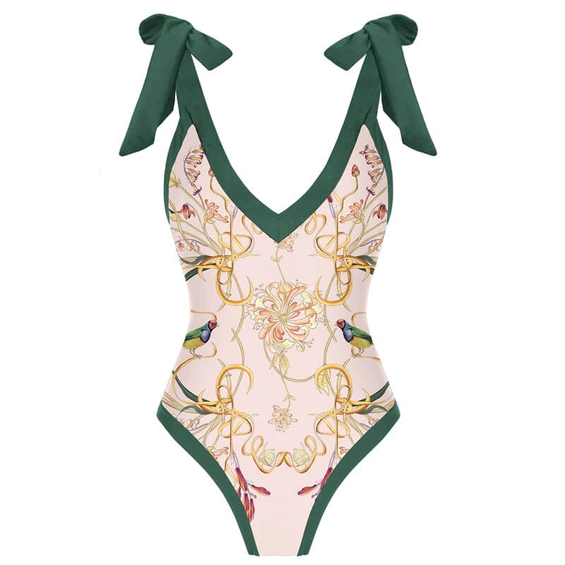 Kit Moda Praia Birds - Maiô e Saia Moda Praia espaco shop