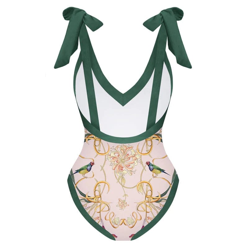 Kit Moda Praia Birds - Maiô e Saia Moda Praia espaco shop