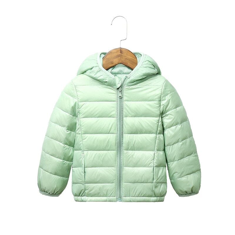 Jaqueta Puffer infantil OutWear Espaço Shop Verde Claro 3 Anos
