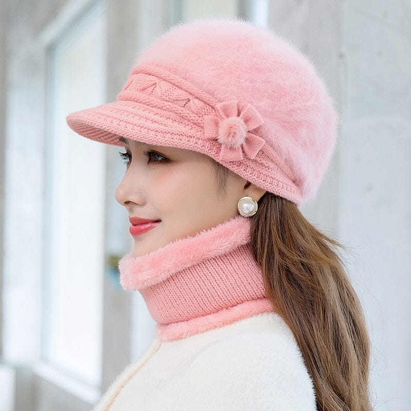 Gorro + Cachecol Life Style Espaço Shop Rosa