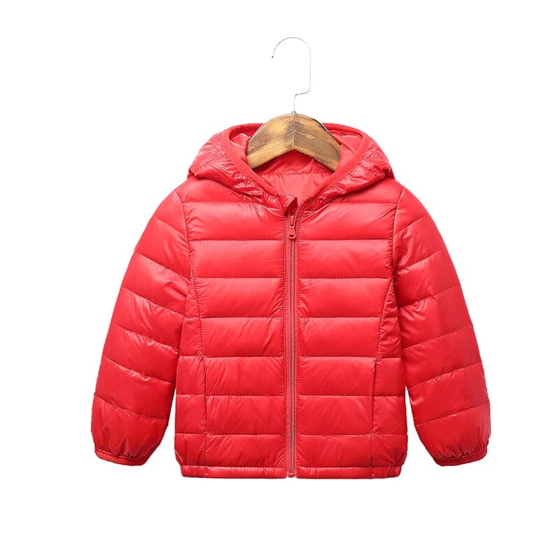 Jaqueta Puffer infantil OutWear Espaço Shop Vermelha 3 Anos