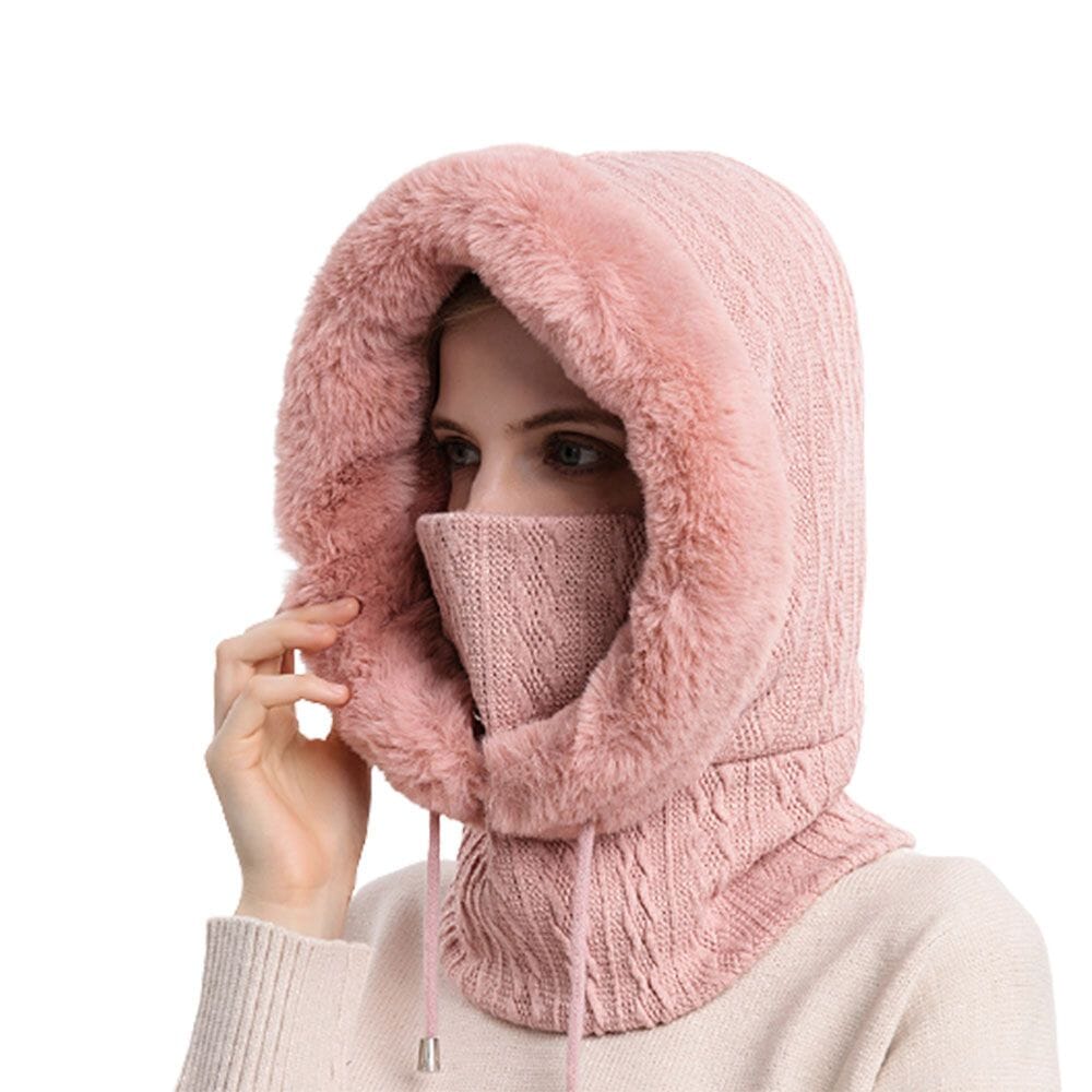 Gorro de Pelúcia Feminino Espaço Shop Rosa Claro