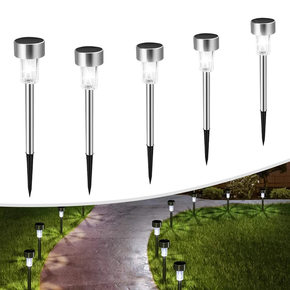 Luminária de Led Solar Para Jardim Á Prova D' Água Espaço Shop Branco 8pcs