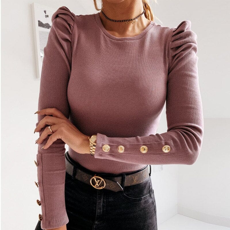 Blusa Feminina Manga Longa IF02- blusa feminina manga longa espaco shop