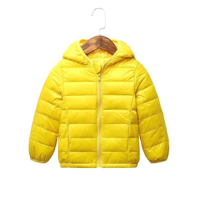 Jaqueta Puffer infantil OutWear Espaço Shop Amarela 3 Anos